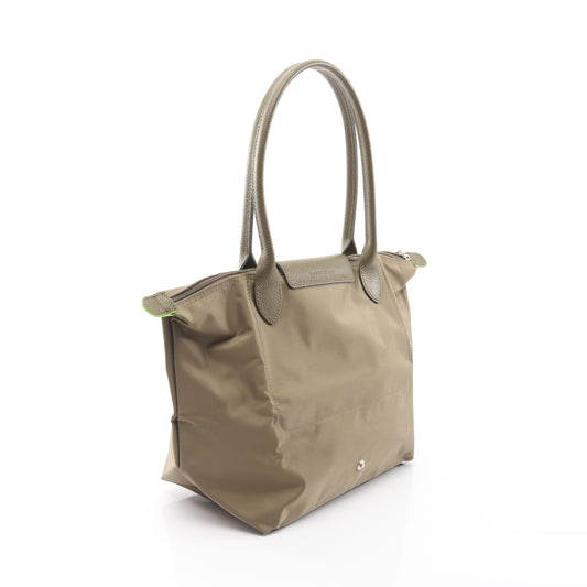 ル プリアージュ グリーン M ショルダーバッグ トートバッグ キャンバス レザー カーキグリーン ロンシャン