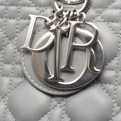 LADY DIOR レディディオール カナージュ ハンドバッグ レザー グレー パープル 2WAY クリスチャンディオール バッグ Christian Dior