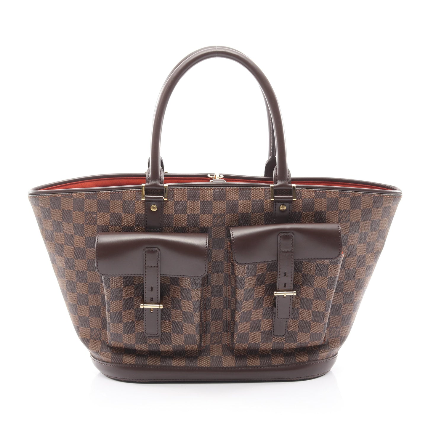マノスクGM ダミエエベヌ ハンドバッグ PVC レザー ブラウン ルイヴィトン バッグ LOUIS VUITTON