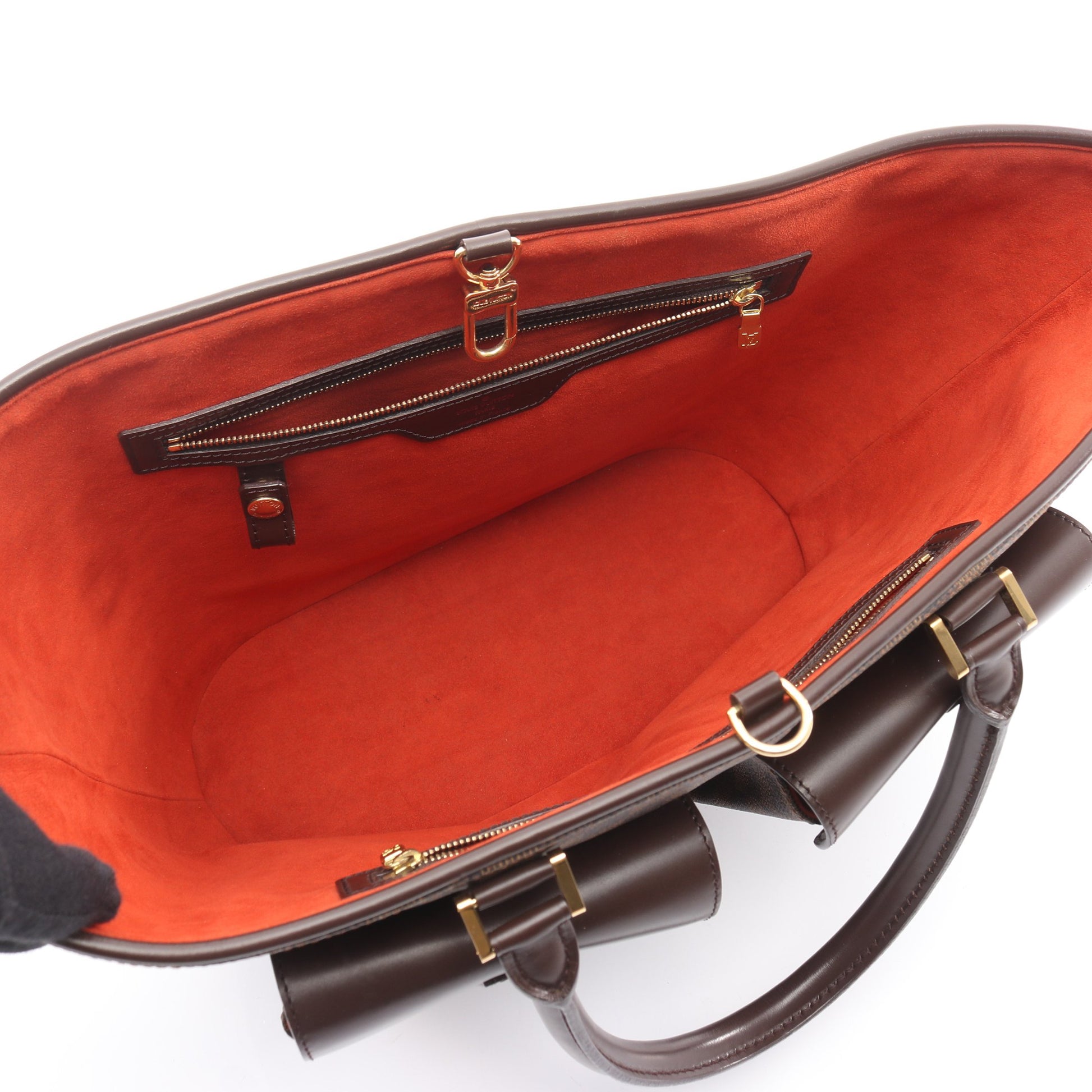 マノスクGM ダミエエベヌ ハンドバッグ PVC レザー ブラウン ルイヴィトン バッグ LOUIS VUITTON