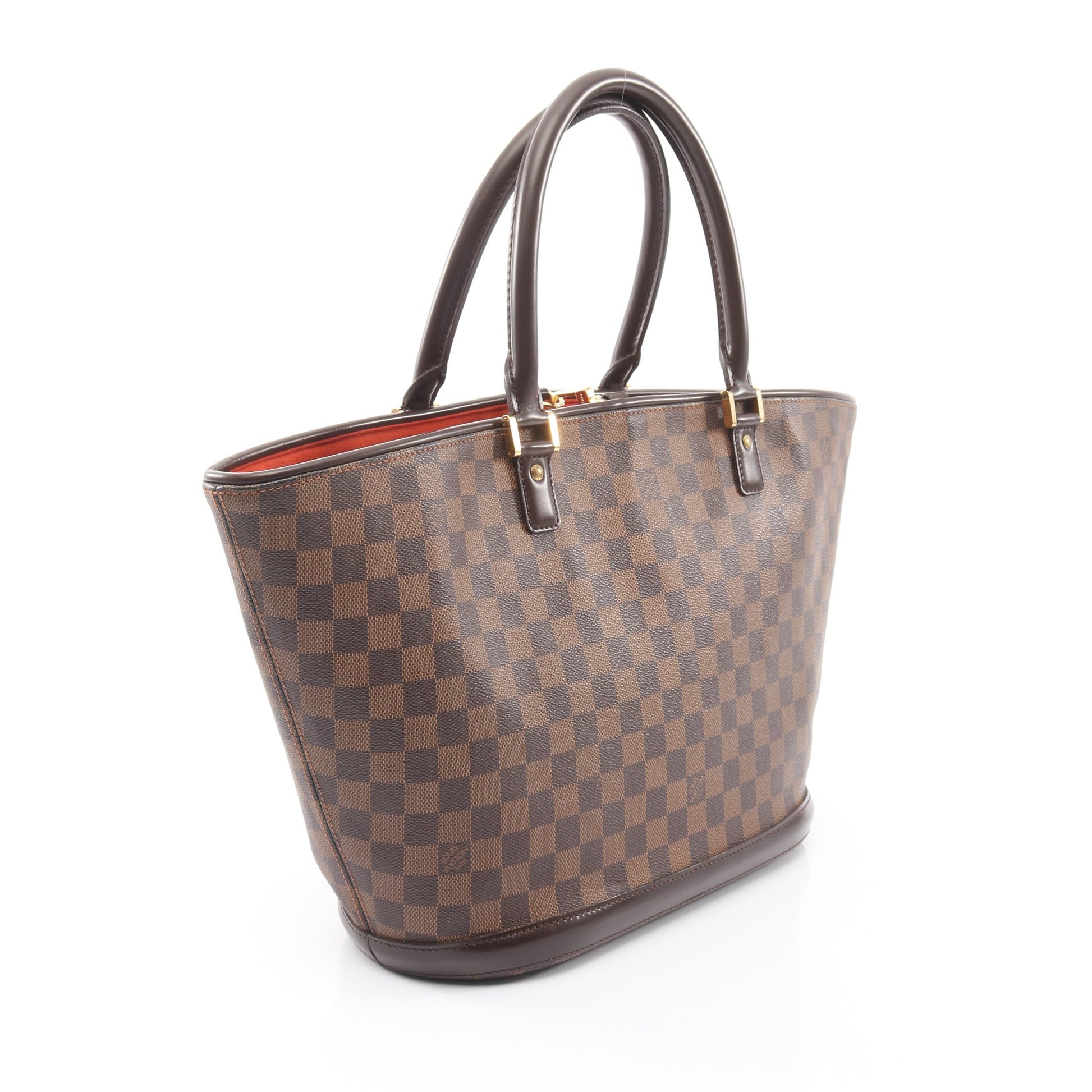 マノスクGM ダミエエベヌ ハンドバッグ PVC レザー ブラウン ルイヴィトン バッグ LOUIS VUITTON