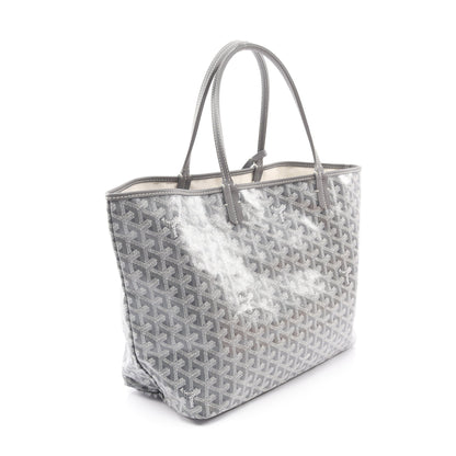 サンルイPM ハンドバッグ トートバッグ コーティングキャンバス レザー グレー ホワイト ゴヤール バッグ GOYARD