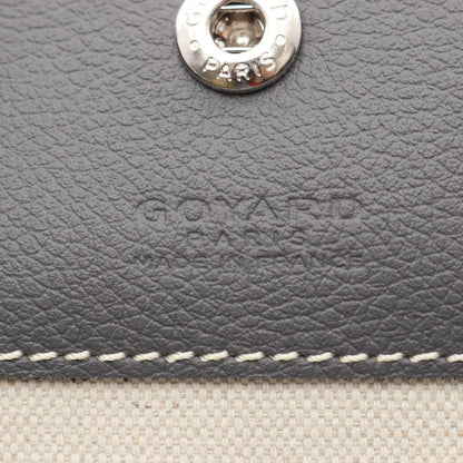 サンルイPM ハンドバッグ トートバッグ コーティングキャンバス レザー グレー ホワイト ゴヤール バッグ GOYARD