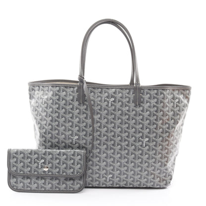 サンルイPM ハンドバッグ トートバッグ コーティングキャンバス レザー グレー ホワイト ゴヤール バッグ GOYARD