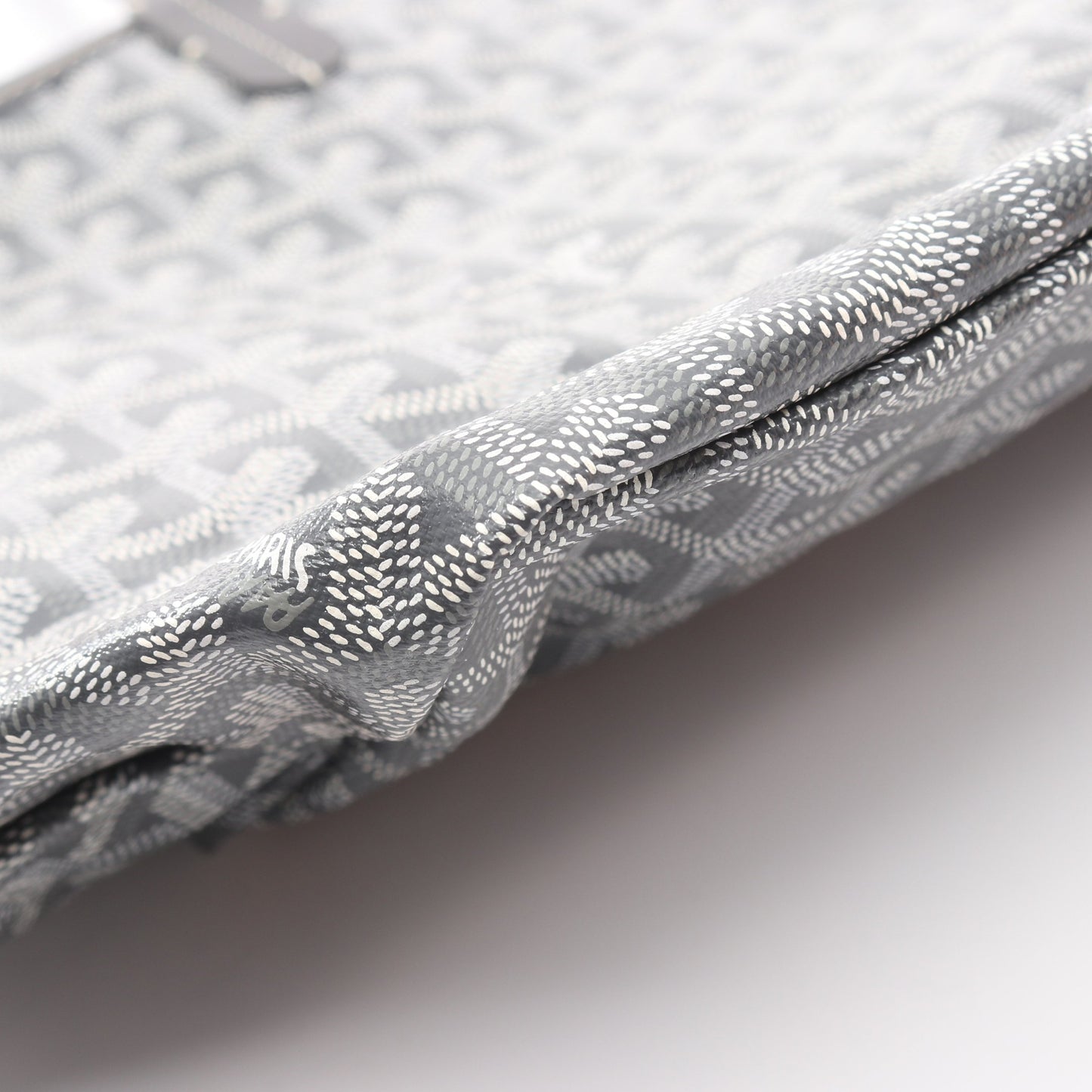 サンルイPM ハンドバッグ トートバッグ コーティングキャンバス レザー グレー ホワイト ゴヤール バッグ GOYARD