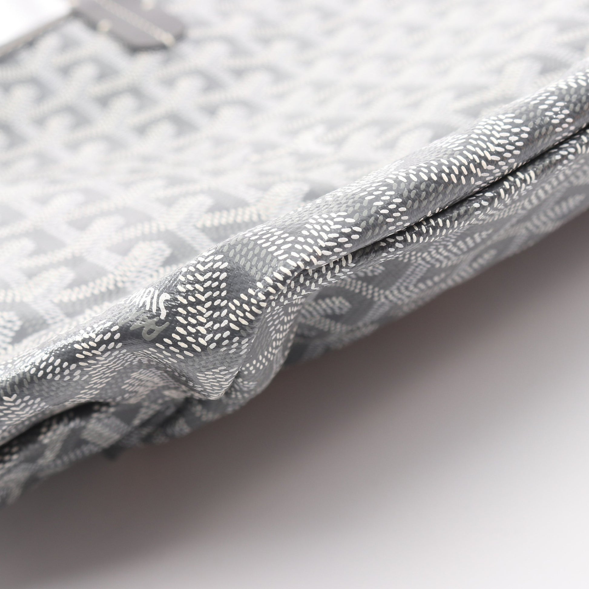 サンルイPM ハンドバッグ トートバッグ コーティングキャンバス レザー グレー ホワイト ゴヤール バッグ GOYARD