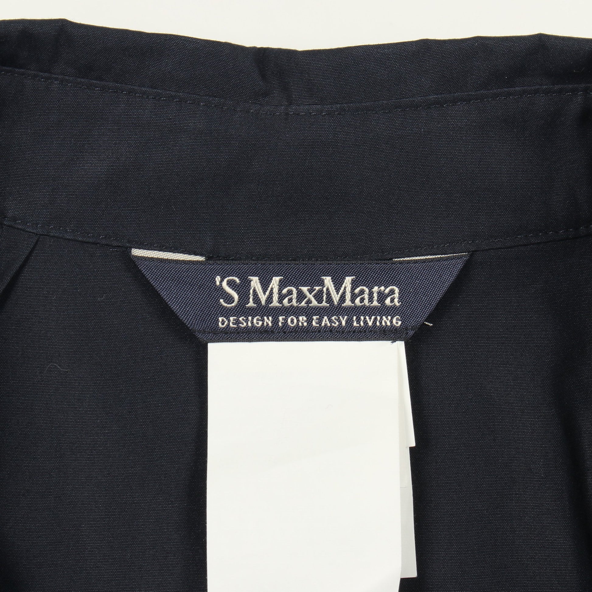 シャツワンピース 長袖 コットン ネイビー エスマックスマーラ ワンピース S Max Mara