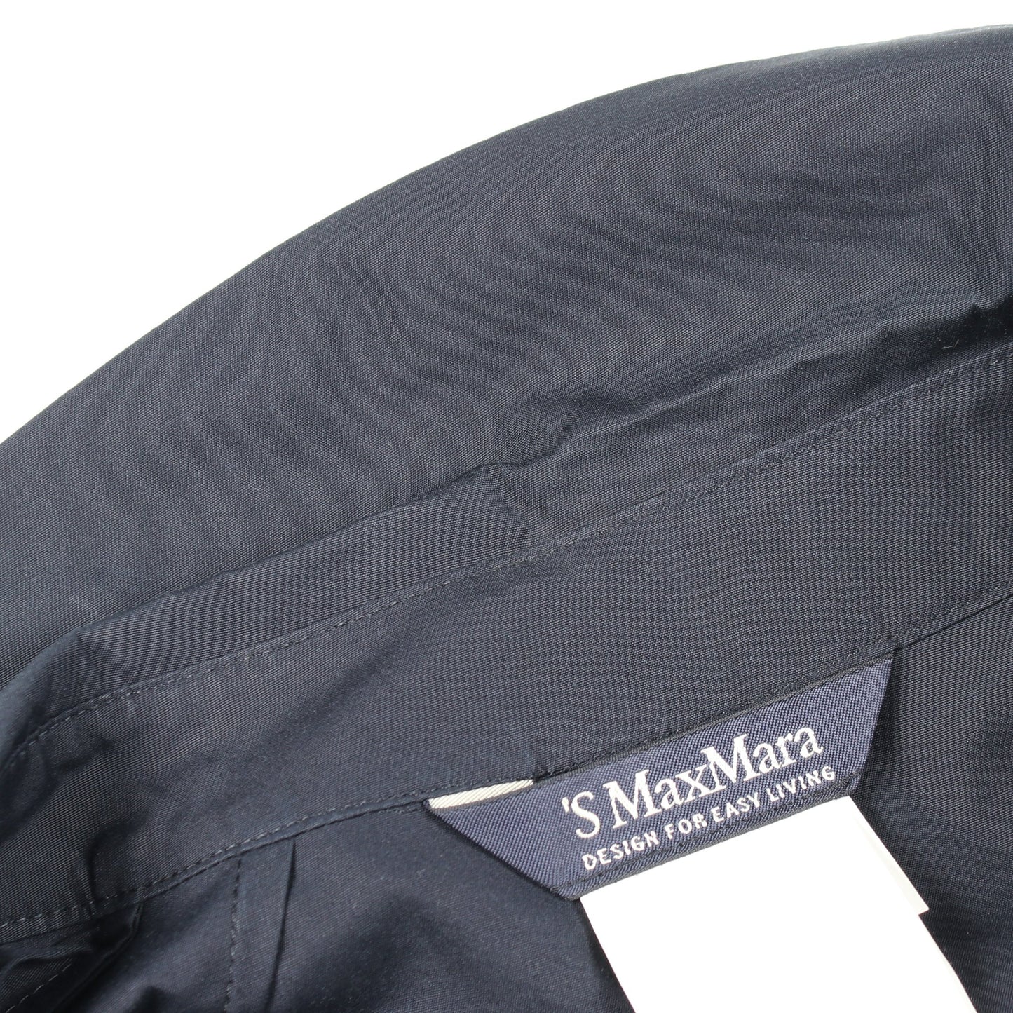 シャツワンピース 長袖 コットン ネイビー エスマックスマーラ ワンピース S Max Mara