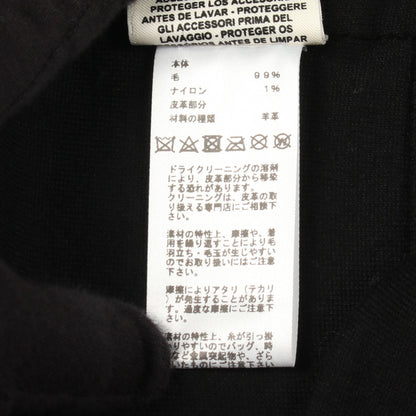 セリエボタン ニットワンピース 半袖 ウール ブラック エルメス ワンピース HERMES
