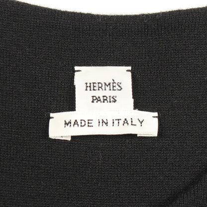 セリエボタン ニットワンピース 半袖 ウール ブラック エルメス ワンピース HERMES