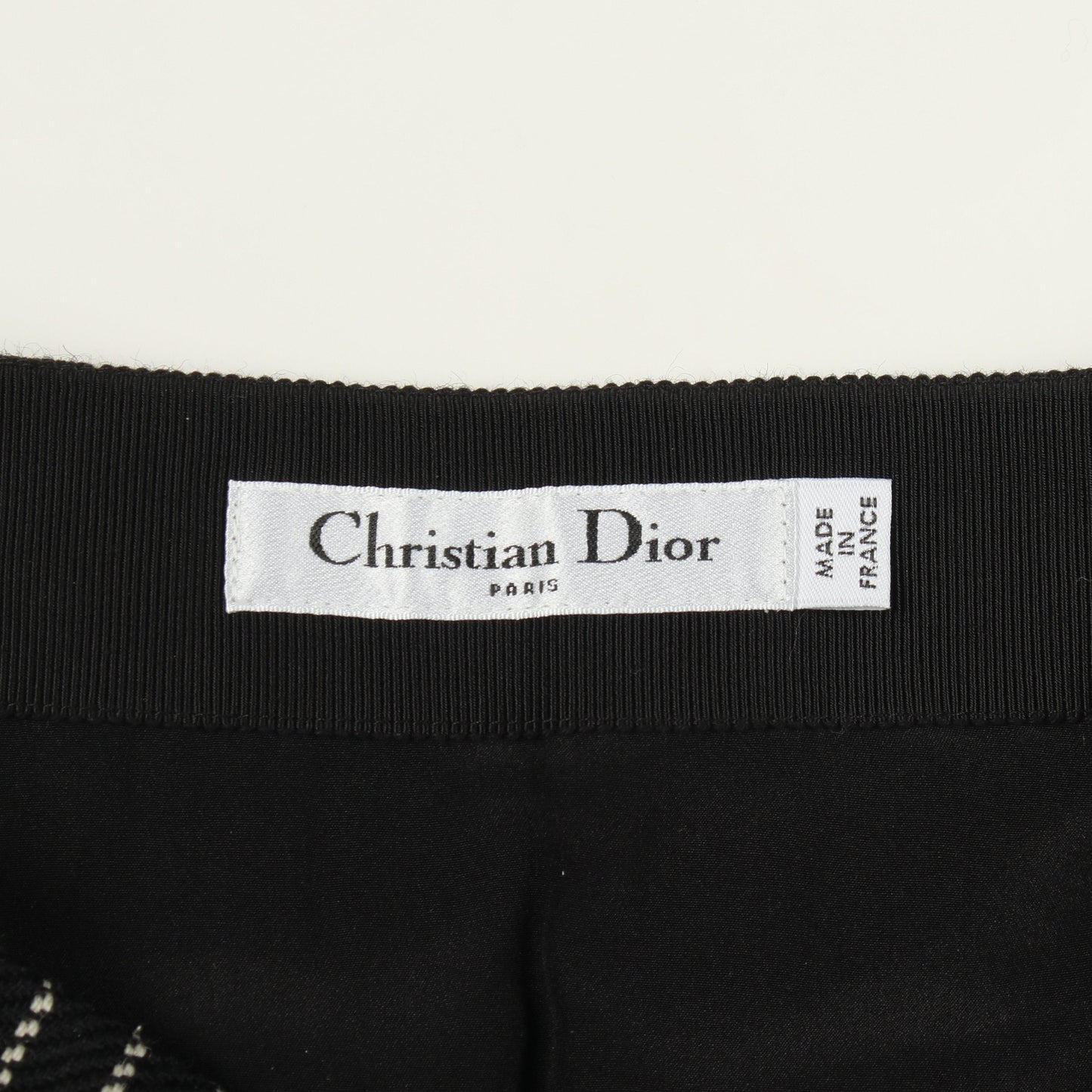 ボックスプリーツ スカート チェック ウール ブラック クリスチャンディオール ボトムス Christian Dior