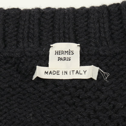 カーディガン ウール カシミヤ モヘヤ ネイビー エルメス トップス HERMES