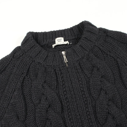 カーディガン ウール カシミヤ モヘヤ ネイビー エルメス トップス HERMES