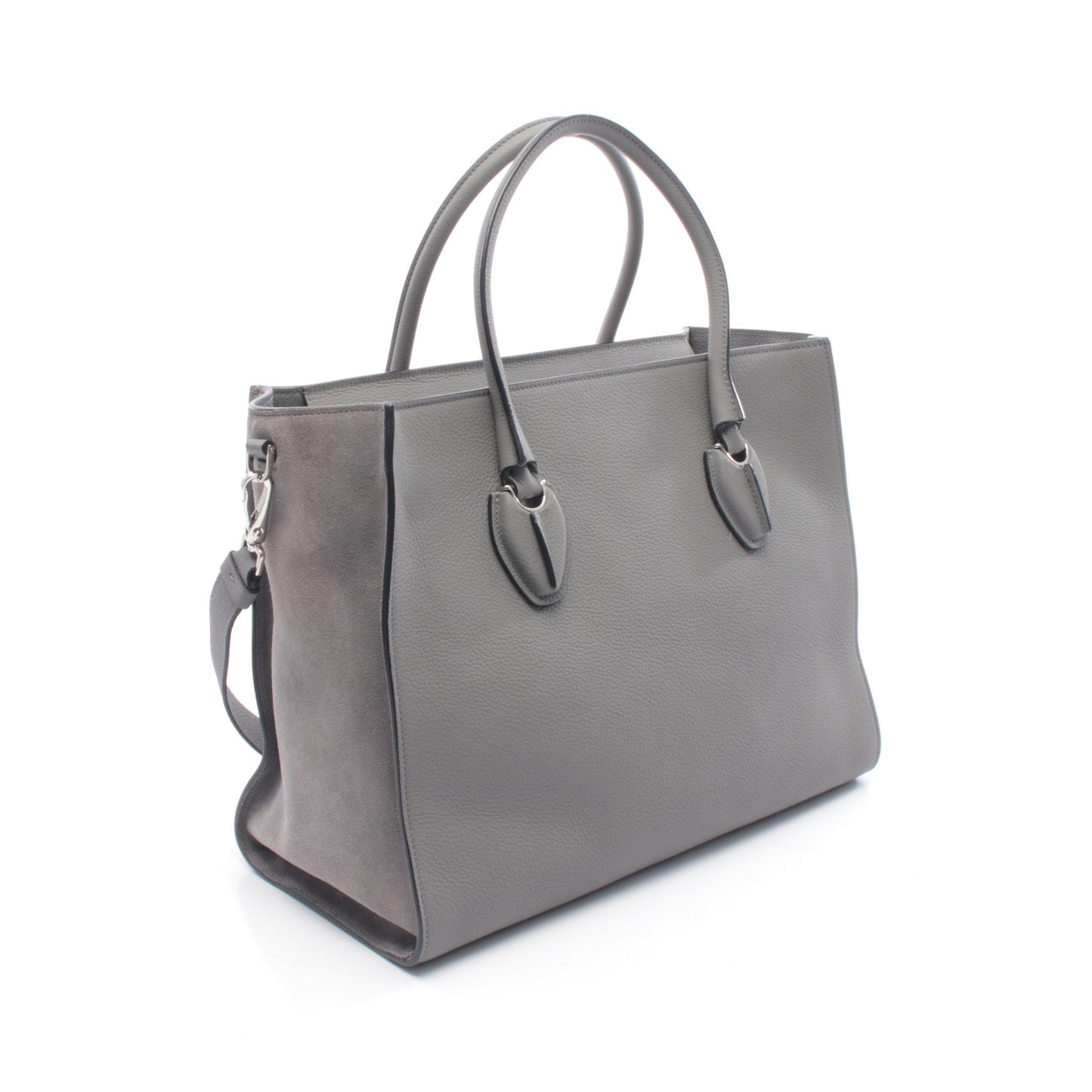 ハンドバッグ トートバッグ レザー スエード グレー 2WAY トッズ バッグ TOD'S