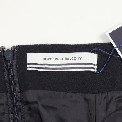 フレア スカート ウール ネイビー ボーダーズアットバルコニー ボトムス BORDERS at BALCONY