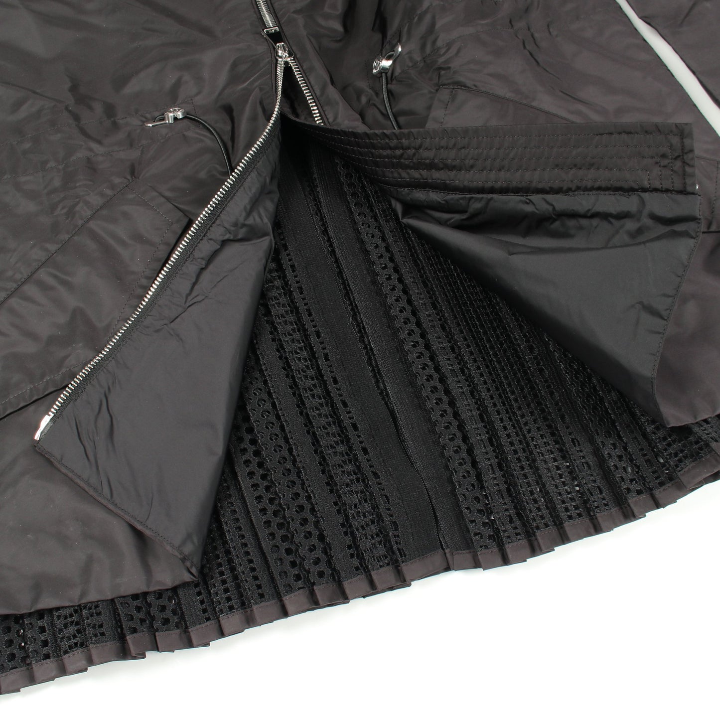 BAABA ナイロンジャケット レース ナイロン ブラック モンクレール アウター MONCLER