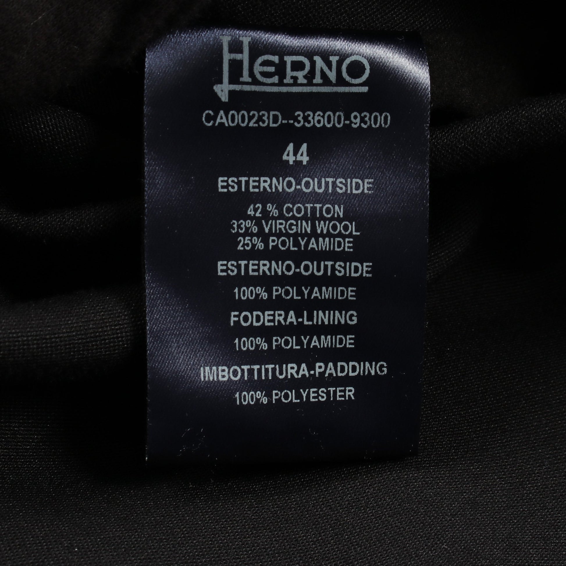 コート コットン ウール ナイロン ブラック 切替 ヘルノ アウター HERNO