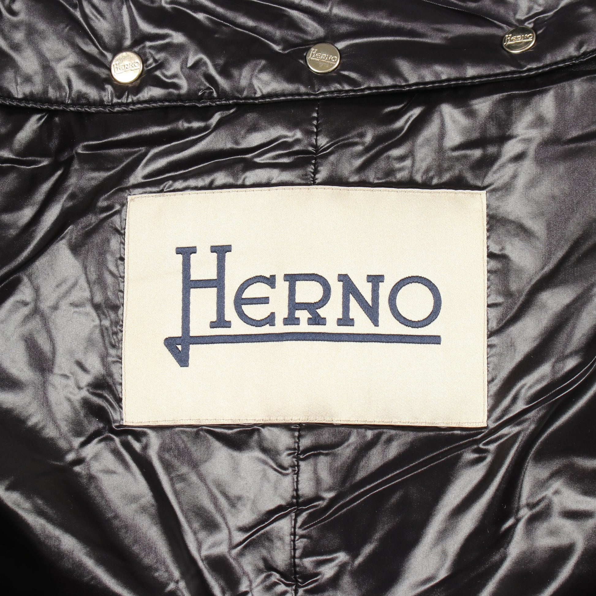 コート コットン ウール ナイロン ブラック 切替 ヘルノ アウター HERNO