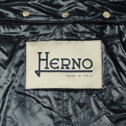コート ウール ナイロン ネイビー 切替 ヘルノ アウター HERNO