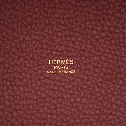 ピコタンロックPM ルージュアッシュ ハンドバッグ トリヨンクレマンス ボルドー ゴールド金具 W刻印 エルメス バッグ HERMES