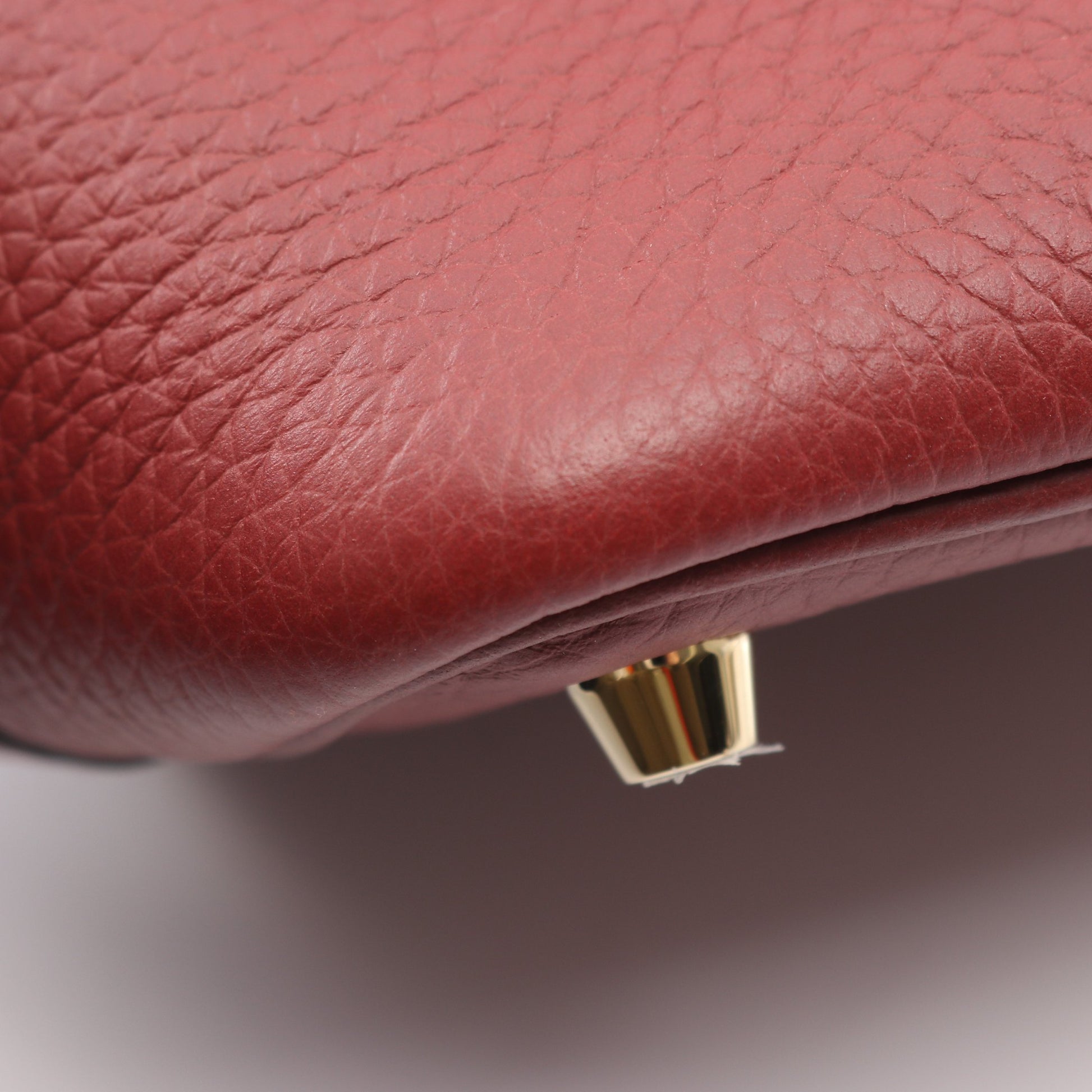 ピコタンロックPM ルージュアッシュ ハンドバッグ トリヨンクレマンス ボルドー ゴールド金具 W刻印 エルメス バッグ HERMES