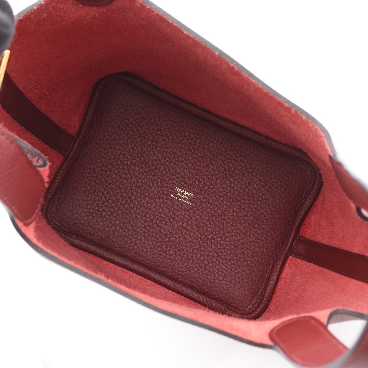 ピコタンロックPM ルージュアッシュ ハンドバッグ トリヨンクレマンス ボルドー ゴールド金具 W刻印 エルメス バッグ HERMES