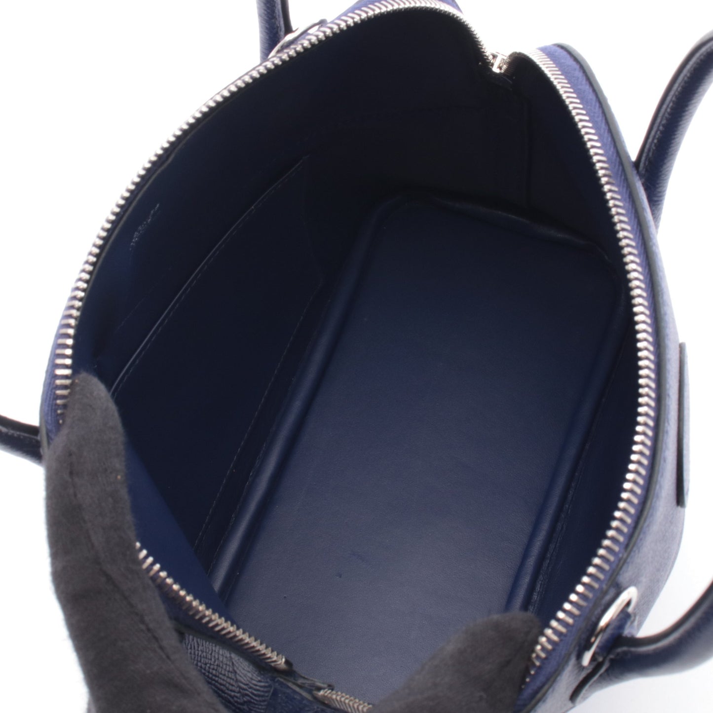 ボリード27 ブルーアンクル ハンドバッグ ヴォーエプソン ダークブルー シルバー金具 2WAY D刻印 エルメス バッグ HERMES