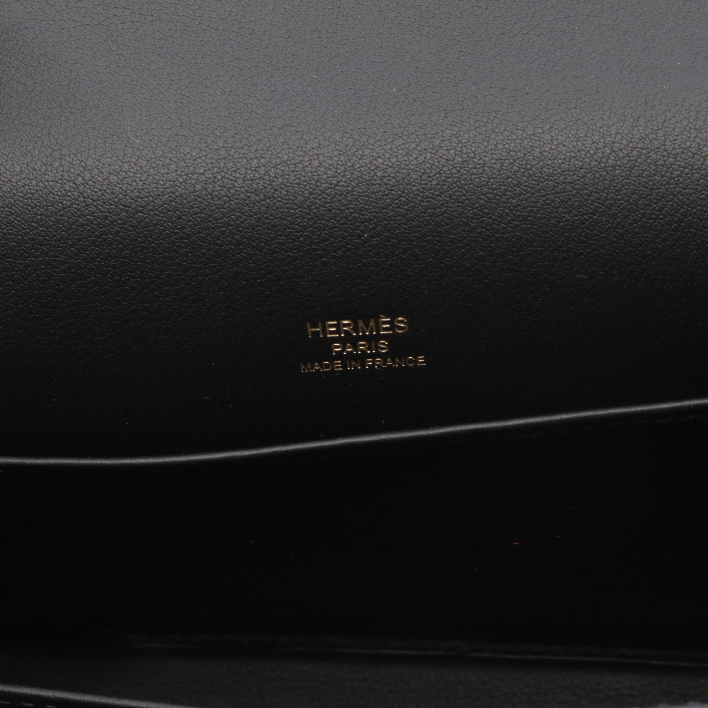 ゲタ ショルダーバッグ シェーブル ブラック ゴールド金具 U刻印 エルメス バッグ HERMES