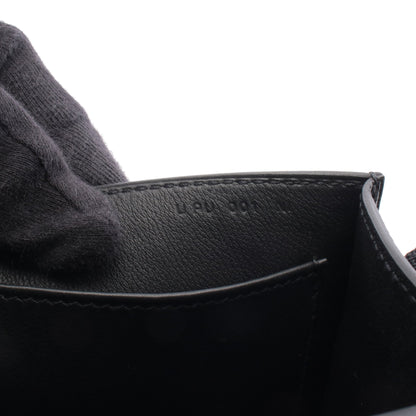 ゲタ ショルダーバッグ シェーブル ブラック ゴールド金具 U刻印 エルメス バッグ HERMES