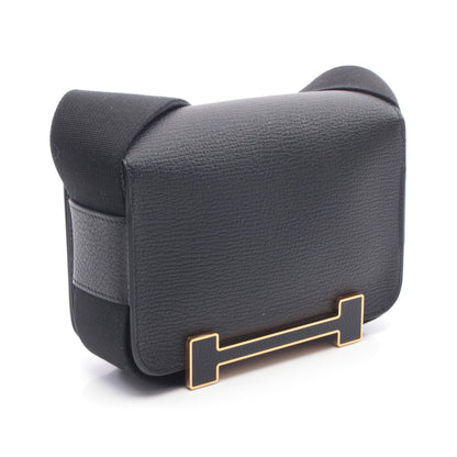 ゲタ ショルダーバッグ シェーブル ブラック ゴールド金具 U刻印 エルメス バッグ HERMES