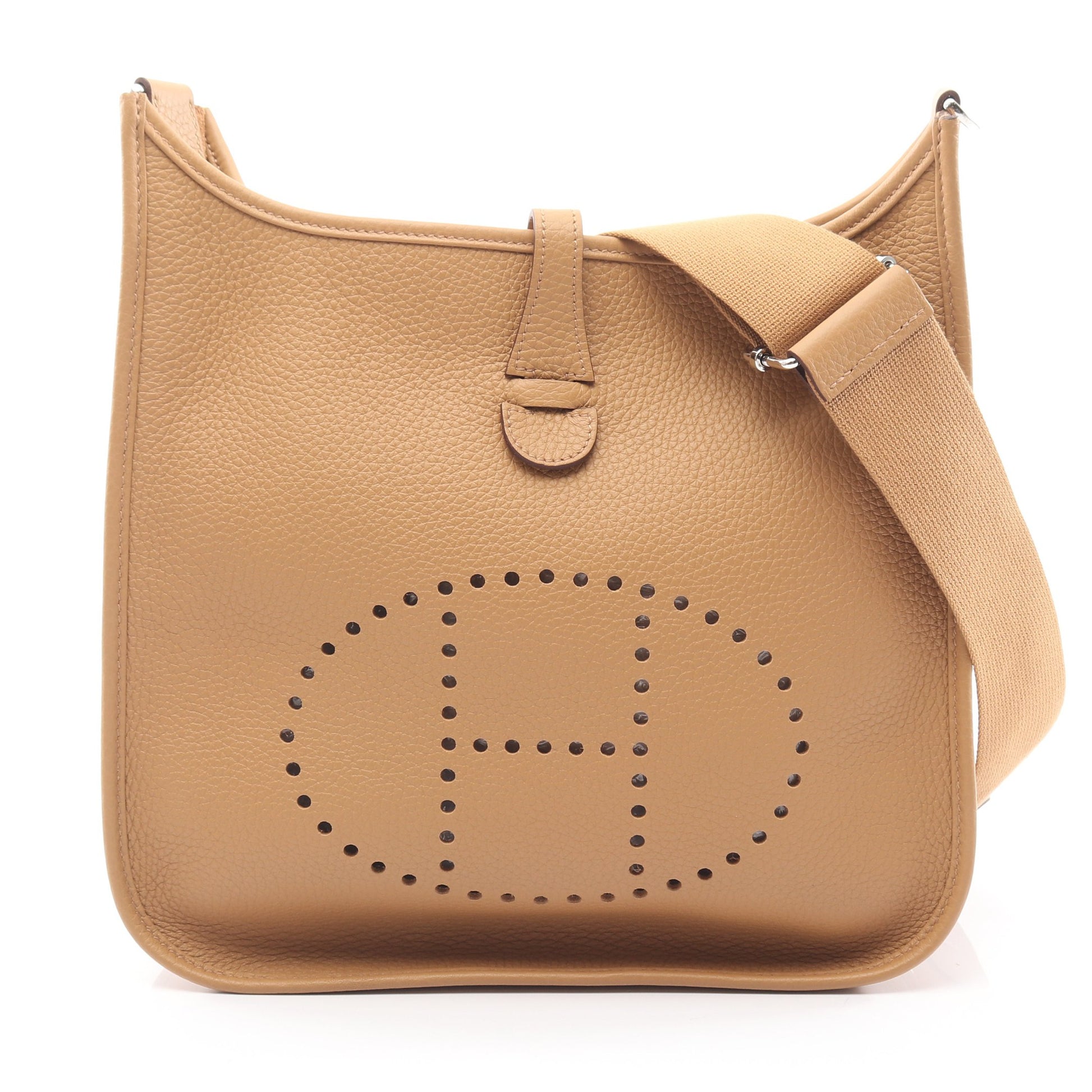 エヴリン 3 トロワ PM ビスキュイ ショルダーバッグ トリヨンクレマンス ベージュ シルバー金具 K刻印 エルメス バッグ HERMES