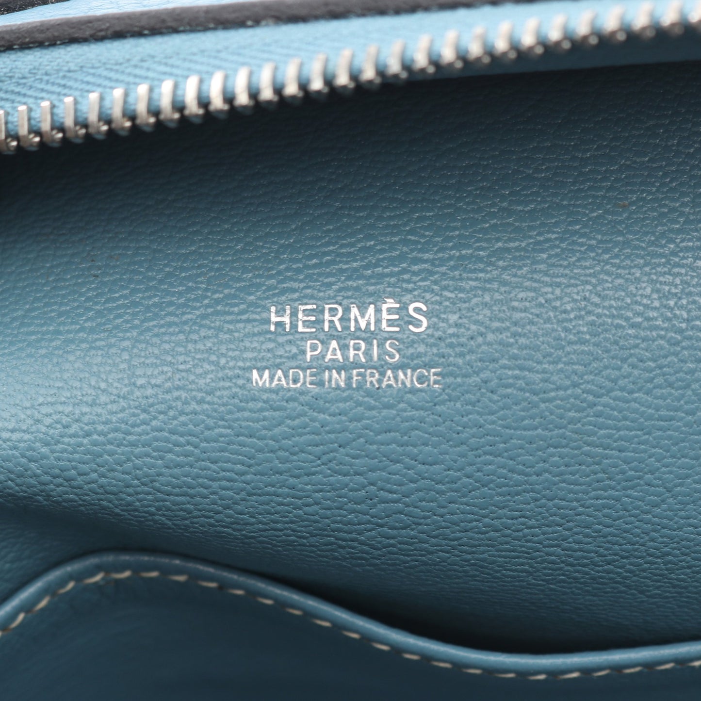 オムニバスPM ブルージーン ハンドバッグ トリヨンクレマンス ライトブルー シルバー金具 □H刻印 エルメス バッグ HERMES