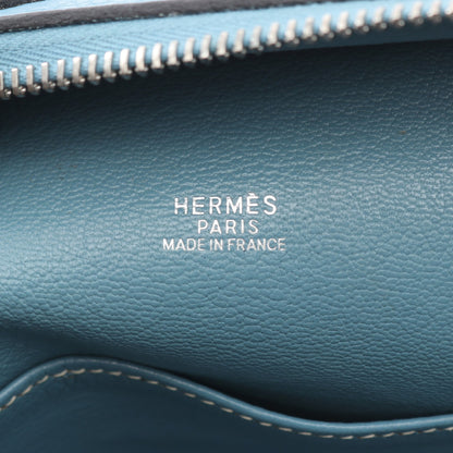 オムニバスPM ブルージーン ハンドバッグ トリヨンクレマンス ライトブルー シルバー金具 □H刻印 エルメス バッグ HERMES