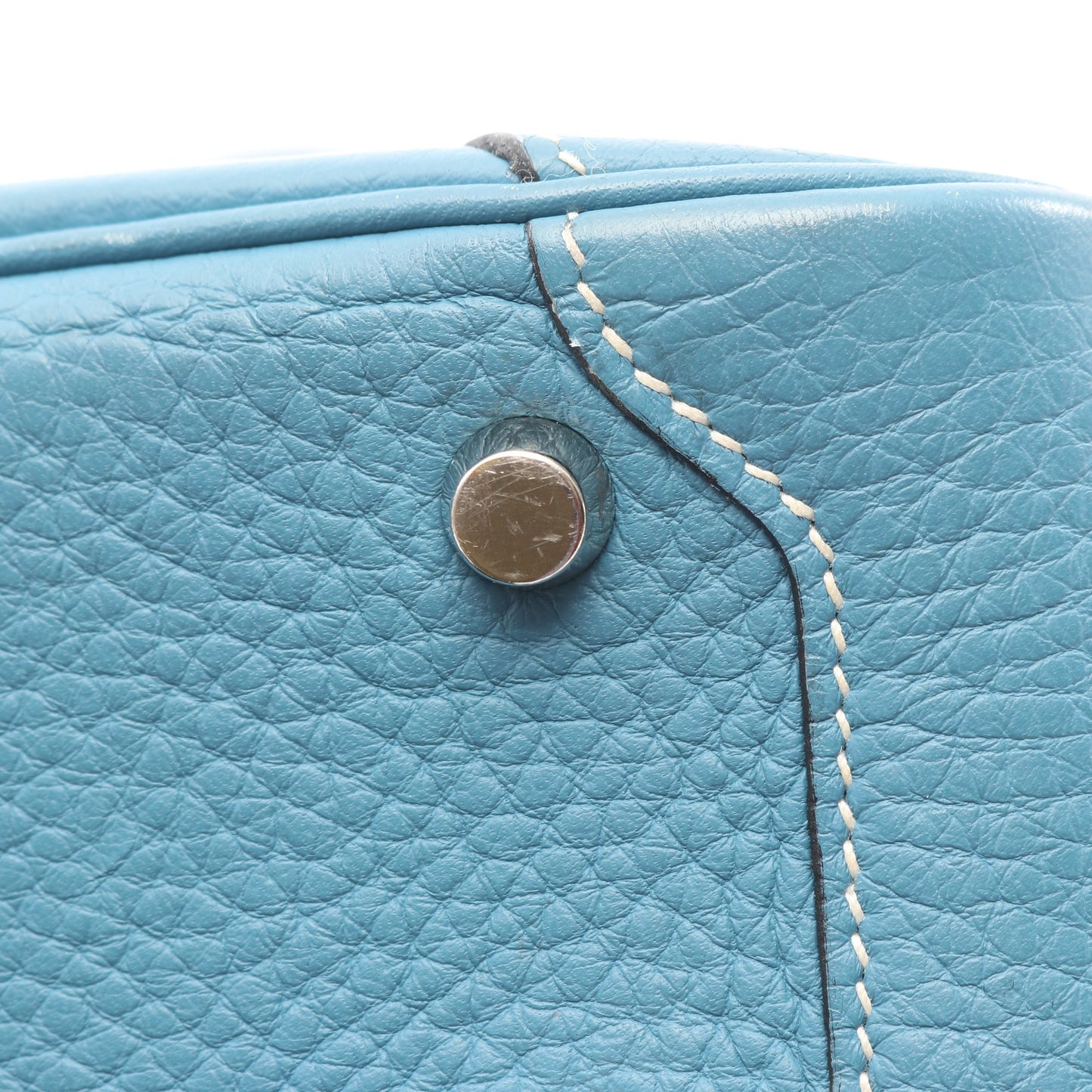 オムニバスPM ブルージーン ハンドバッグ トリヨンクレマンス ライトブルー シルバー金具 □H刻印 エルメス バッグ HERMES