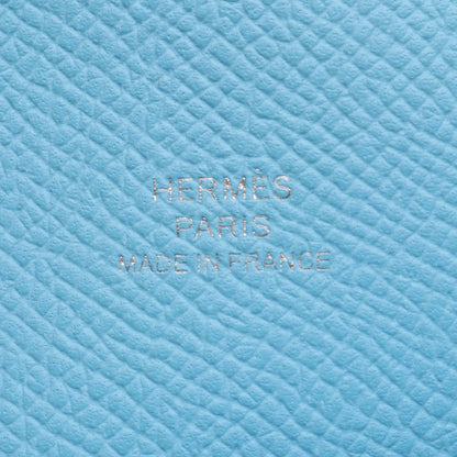 ナップ トゥーゴー セレスト ショルダーバッグ ヴォーエプソン ライトブルー シルバー金具 B刻印 エルメス バッグ HERMES