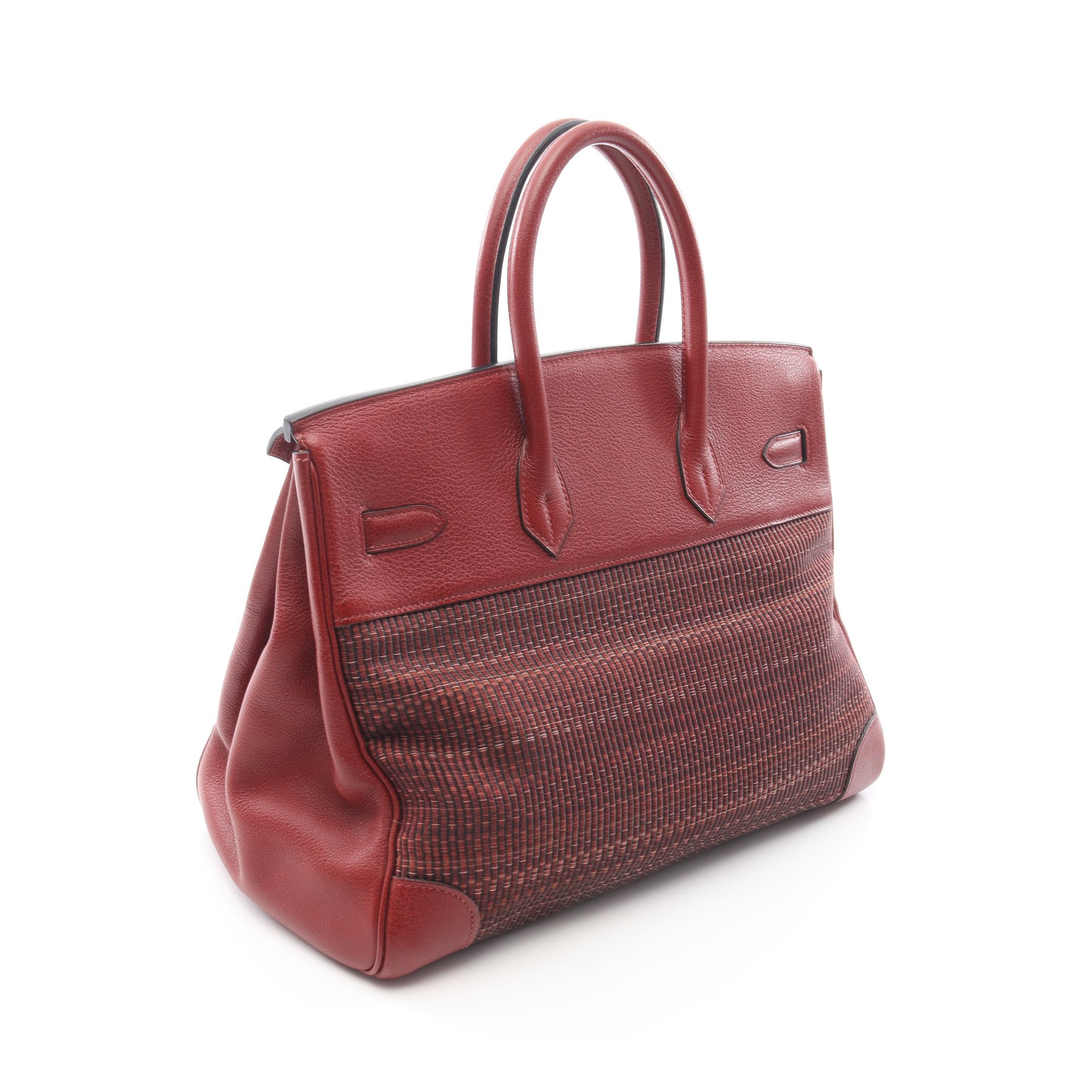 バーキン35 ホースヘアー ルージュアッシュ ハンドバッグ ブッフル