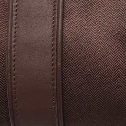アカプルコPM ハンドバッグ トワルシェブロン レザー ダークブラウン シルバー金具 エルメス バッグ HERMES