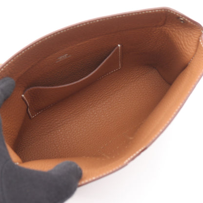 ヴィド ポッシュ ゴールド ショルダーバッグ トゴ ブラウン シルバー金具 W刻印 エルメス バッグ HERMES