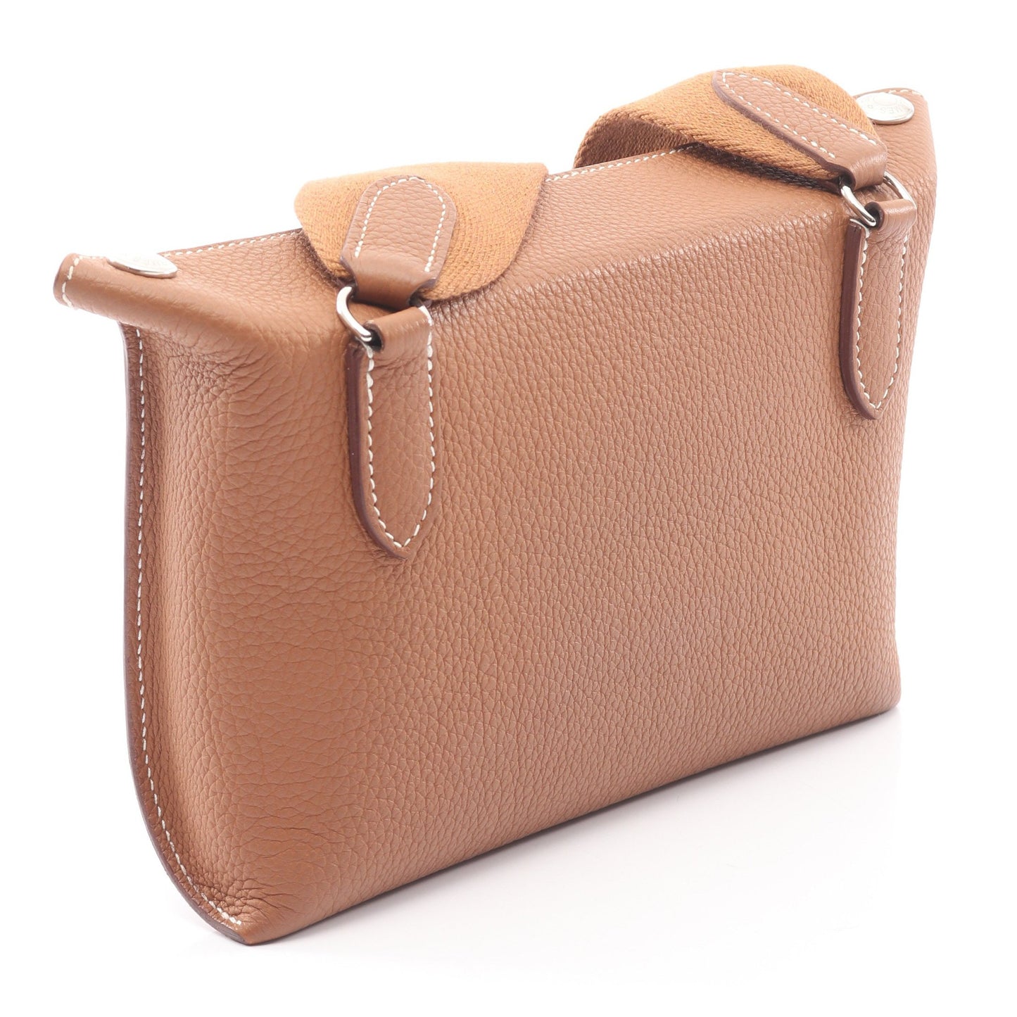 ヴィド ポッシュ ゴールド ショルダーバッグ トゴ ブラウン シルバー金具 W刻印 エルメス バッグ HERMES
