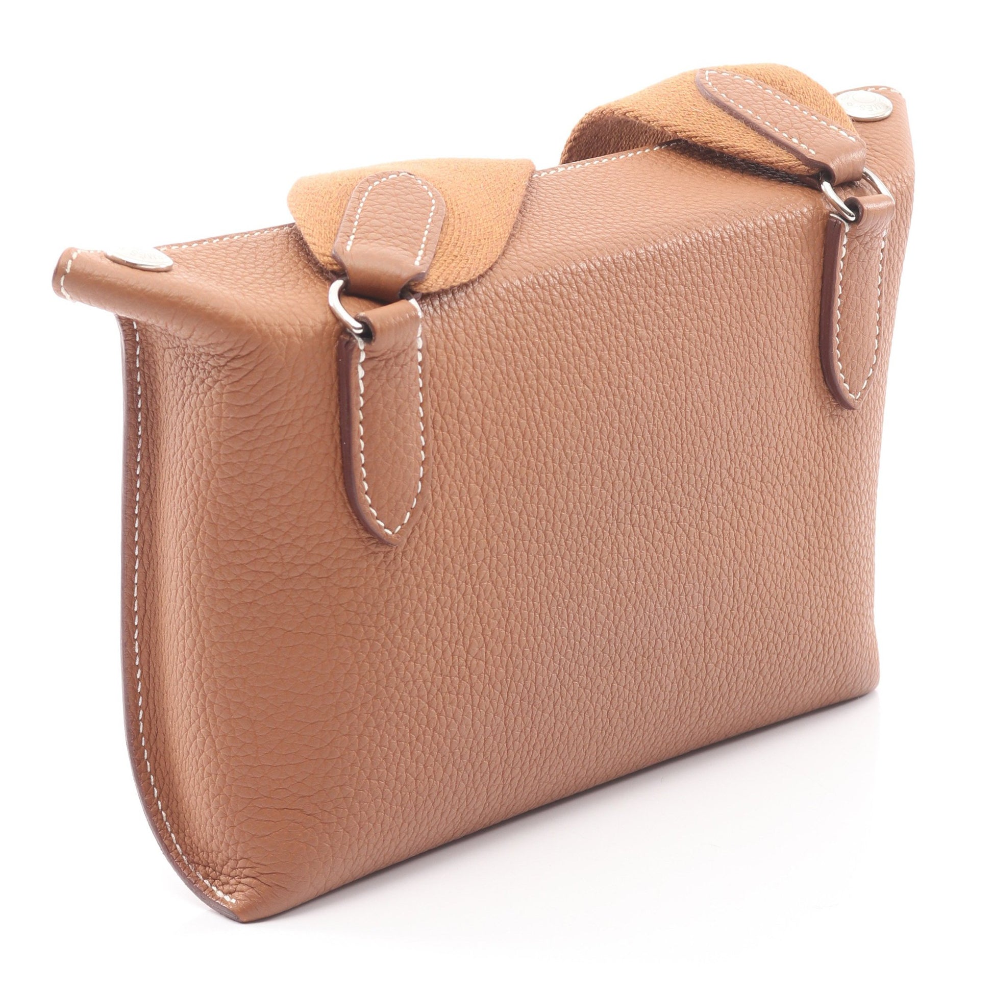 ヴィド ポッシュ ゴールド ショルダーバッグ トゴ ブラウン シルバー金具 W刻印 エルメス バッグ HERMES