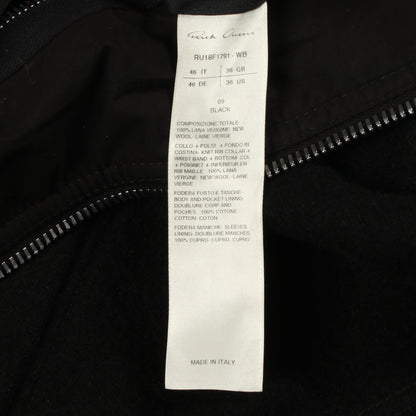 FLIGHT BOMBER JACKET ボンバージャケット ウール ブラック リックオウエンス アウター Rick Owens