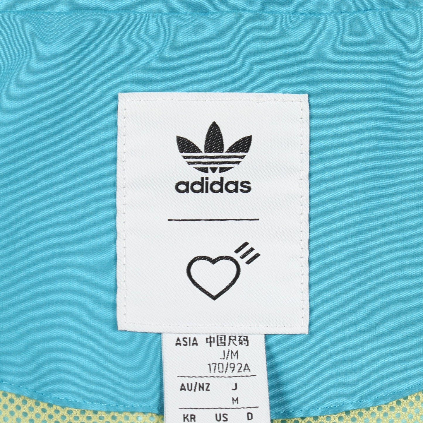 adidas × HUMAN MADE トラックジャケット ライトブルー イエロー フード付き アディダス アウター adidas