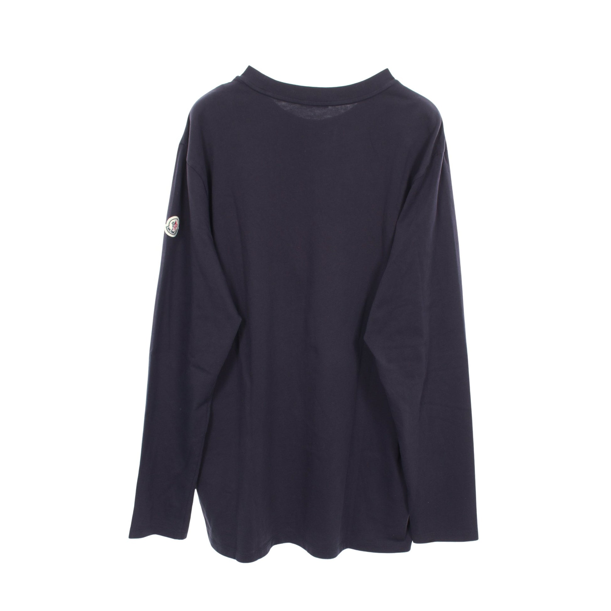 ロゴ刺繍 長袖Tシャツ コットン ネイビー モンクレール トップス MONCLER