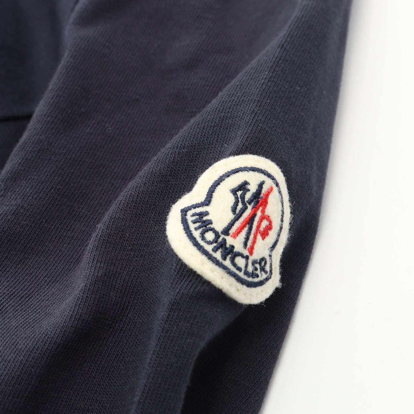 ロゴ刺繍 長袖Tシャツ コットン ネイビー モンクレール トップス MONCLER