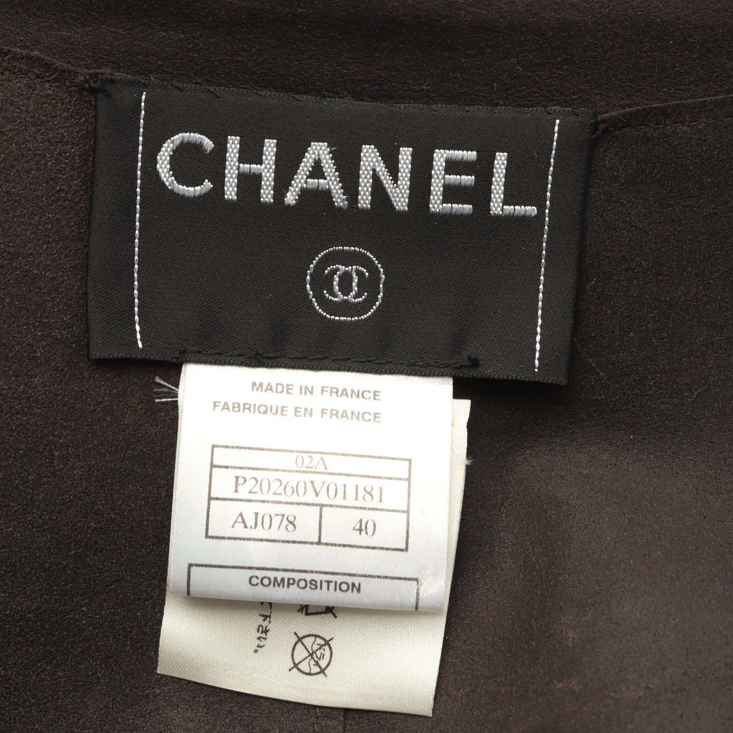 ココマーク ロングコート 裾フリル レザー ダークブラウン シャネル アウター CHANEL