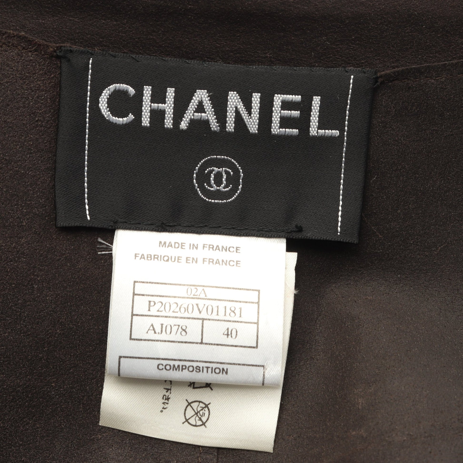 ココマーク ロングコート 裾フリル レザー ダークブラウン シャネル アウター CHANEL