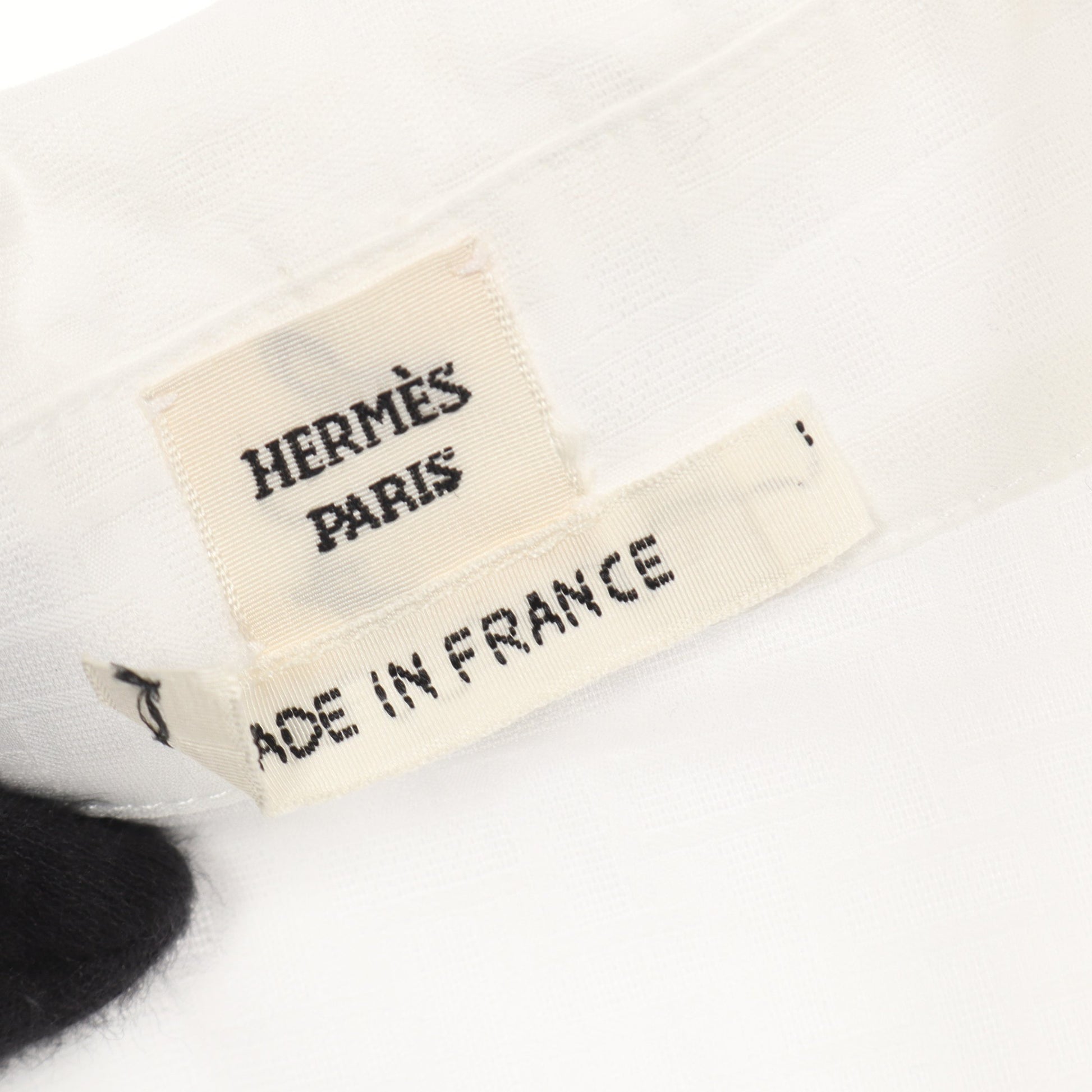 モザイク ジップドレス シャツワンピース 半袖 コットン ホワイト エルメス ワンピース HERMES