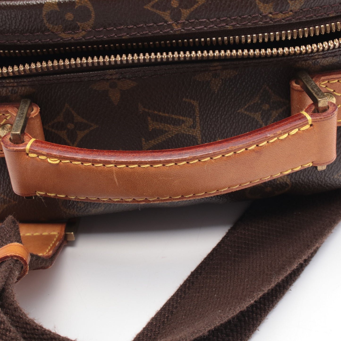 パックオール サックアド モノグラム ハンドバッグ PVC レザー ブラウン ルイヴィトン バッグ LOUIS VUITTON