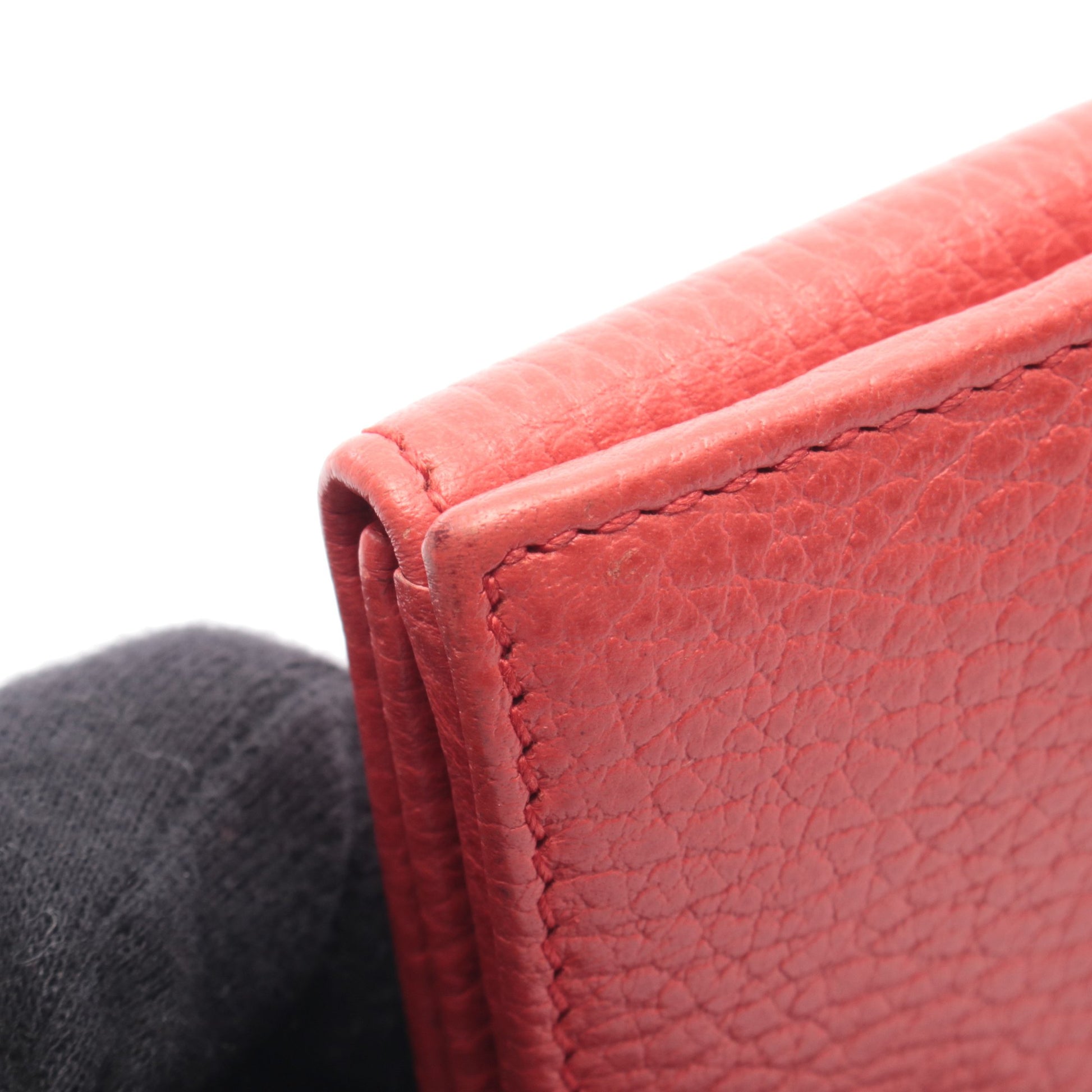 Wホック財布 レザー レッド グッチ 財布・小物 GUCCI