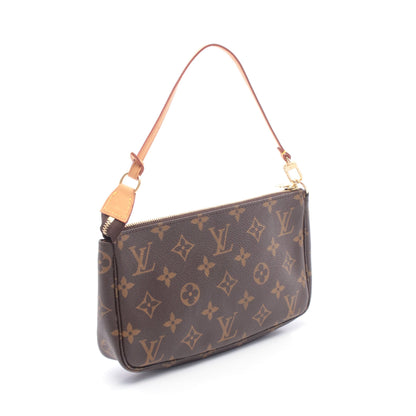 ポシェットアクセソワール モノグラム ハンドバッグ PVC レザー ブラウン ルイヴィトン バッグ LOUIS VUITTON